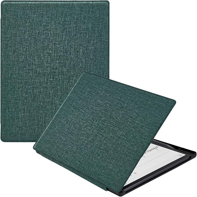 Slimshell Case for 8.2'' iFLYTEK AINOTE Air 2 Smart Auto Sleep/Wake Ultra-Thin Lightweight Leather Folio Cover with Built-in Pen Holder & Magnetic Closure (Cloth Sage Green)