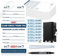 500 Pcs Hotel Luggage Claim Tags 001 to 500 with Strings 4-3/4 x 2-3/8 Inch with 8 Labels & Matching Numbers Durable Paper Baggage Check Tags with Stubs for Hotels Storage and Transport (500)