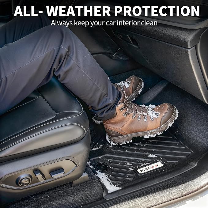 YITAMOTOR Floor Mats & Cargo Mats for Jeep Grand Cherokee 2022-2026 (Include 4xe NOT for L or WK), All Weather Custom Fit TPE Rubber Mat, Rugged Cherokee Accessories, Anti-Slip Floor Liners Set, Black