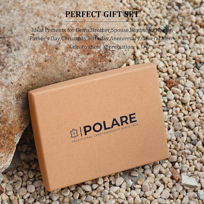 Polare Luxury RFID Blocking Leather Passport Holder Travel Wallet For Men and Women (Dark Brown(Snap Version))