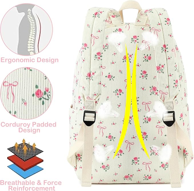 LEDAOU Backpack for Girls School Bag Kids Bookbag Teen Backpack Set Daypack with Lunch Bag and Pencil Case | Kids, Bookbag, Daypack, with Lunch Bag, and Pencil Case