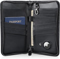 Polare Full Grain Leather Family Travel Passport Wallet and Documents Organizer RFID Blocking Case Holder Fits 6 Passports for Men and Women