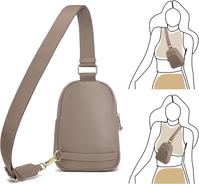 INICAT RFID Blocking Sling Bag, Anti Theft Crossbody Bag for Women Compact Travel Purses Vegan Leather