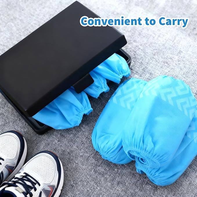 520 Pcs Disposable Boot Covers Bulk Disposable Non Woven Shoe Covers Blue Shoe Protector Non Slip Protector for Museum, Home, School, Office One Size Fits Most