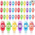 24 Pcs Scented Hand Sanitizer Keychain Gift Mini Lavender Hand Sanitizer Gel Keychain Bulk 1 oz Graduation Party Favor for Nurse Teacher Women Coworker Party Supplies