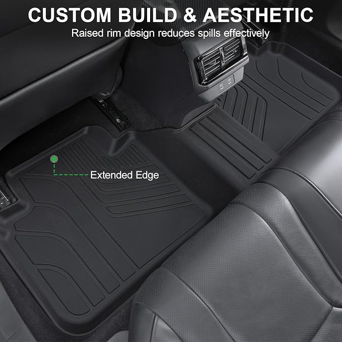 Floor Mats for Honda Accord 2023-2025 2026 (Include Gasoline & Hybrid), TPE All Weather Durable Floor Liners Door Sill Guards for Honda Accord Accessories