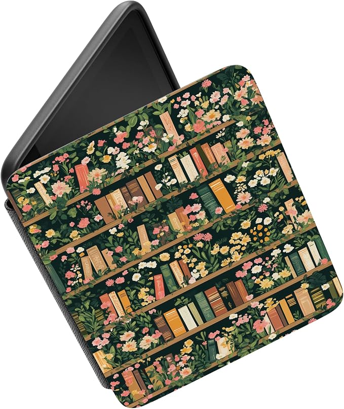Casely 6" Kindle Case | Book Nook | Floral Library | Compatible with 6-inch Amazon Kindle 2024/2022 (11th Generation)