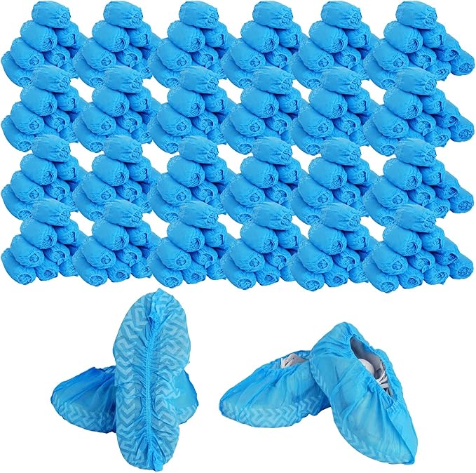 520 Pcs Disposable Boot Covers Bulk Disposable Non Woven Shoe Covers Blue Shoe Protector Non Slip Protector for Museum, Home, School, Office One Size Fits Most