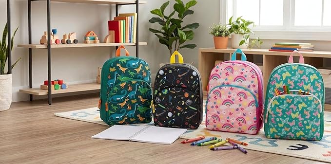 Trail maker 15 Inch Kids Backpacks for Boys & Girls | Preschool, Kindergarten, Elementary School Backpacks with Adjustable, Padded Straps (Prehistoric Pals)