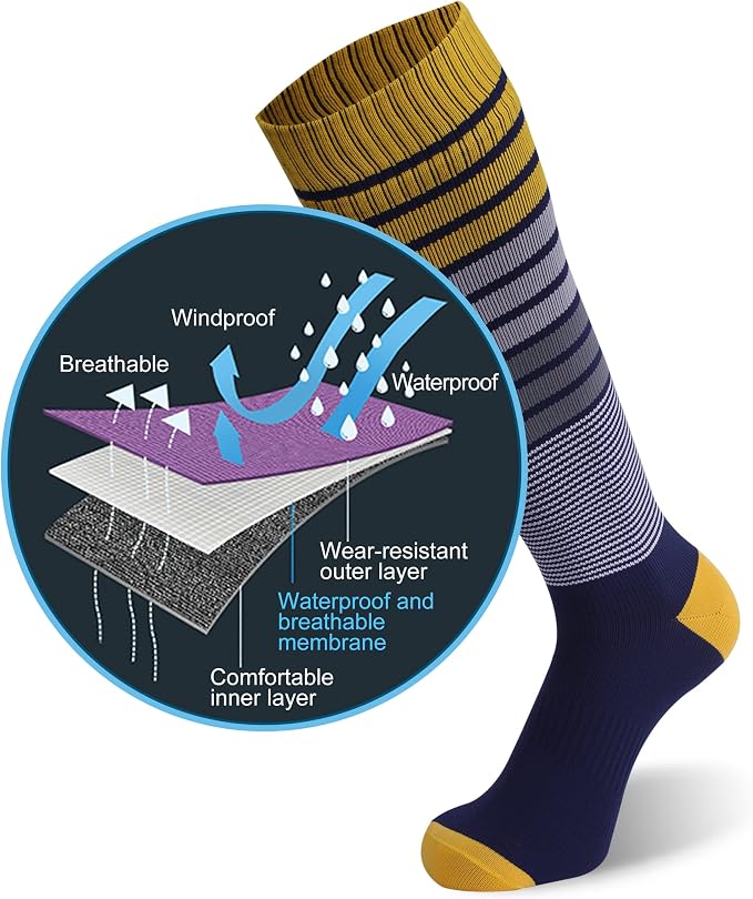 RANDY SUN Waterproof Breathable Knee High Kayaking Hunting Fishing Socks