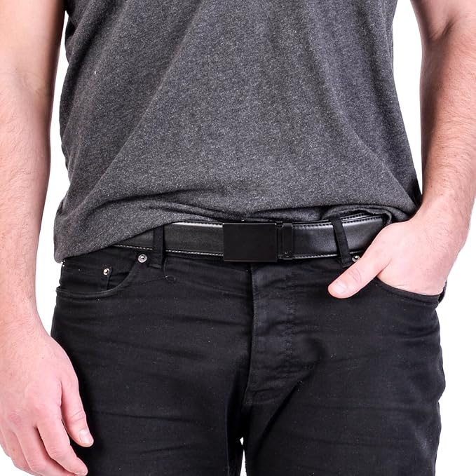 Mission Belt Men's Leather Ratchet Belt, 40mm Metal Collection
