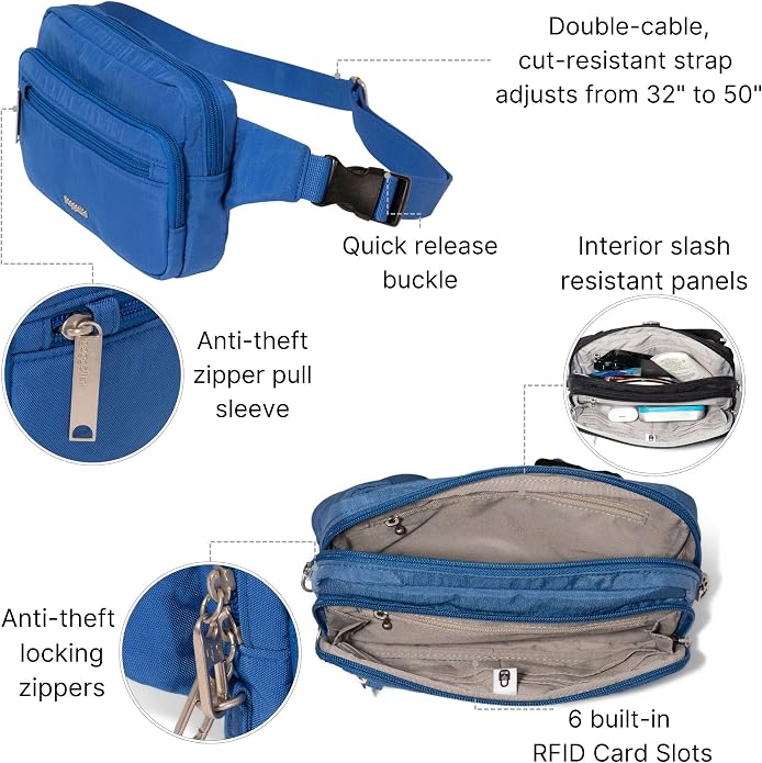 Baggallini Securtex Anti-Theft Belt Bag