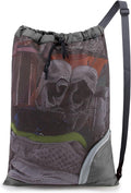 BeeGreen Mesh Drawstring Bag Swim Backpack for Beach Pool Sports Gym Draw String Cinch Bags for Swimming Soccer Basketball Gear Grey