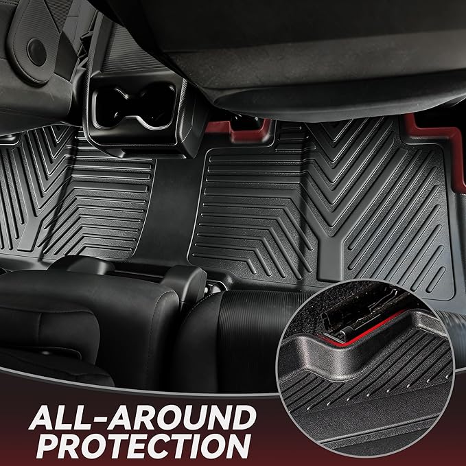 YITAMOTOR Floor Mats & Cargo Liner Fit for Honda CR-V 2026-2023, All Weather TPE Custom Fit for CRV (Gasoline & Hybrid & e:FCEV) Floor Liners with Cargo Mat (Upper Position) Full Set, Black