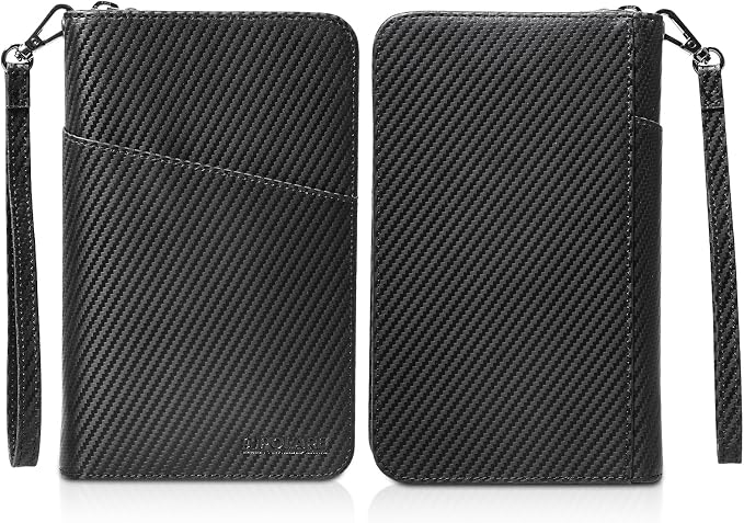 Polare Full Grain Leather Passport Holder Cover Case for Men and Women RFID Blocking Family Travel Wallet Holds 6 Passports