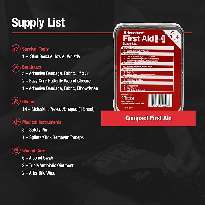 Adventure Medical Kits First Aid, 0.5 Tin Red - (Pack of 2)