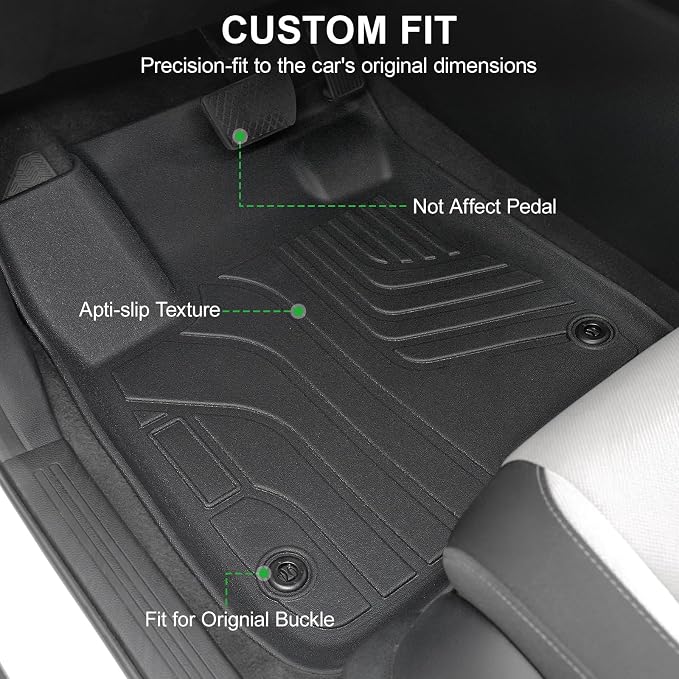 Floor Mats for 2023-2025 2026 Honda CRV (Include Gas and Hybrid), TPE All Weather Durable Floor Liners with Door Sill Guards for Honda CRV SE LX EX EX-L Sport Sport-L Touring HEV Accessories