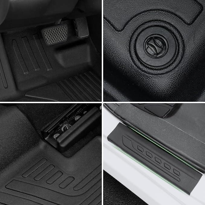 Floor Mats for 2016-2021 Honda Civic Sedan/Coupe/Type R/Insight, 2017-2021 Hatchback, TPE All Weather Durable Floor Liners Door Sill Guards for Honda Civic