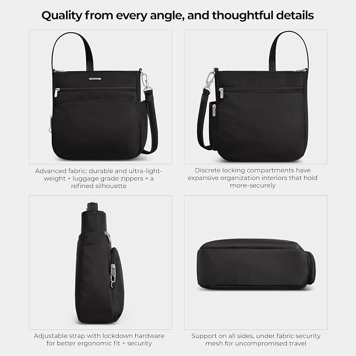Travelon Anti-Theft Classic North/South Crossbody Bag