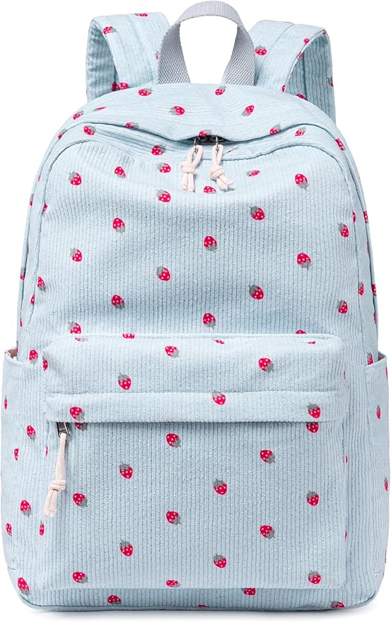 Bluboon School Backpack for Teen Girls Bookbags Elementary High School Corduroy Laptop Bags Women Travel Daypacks