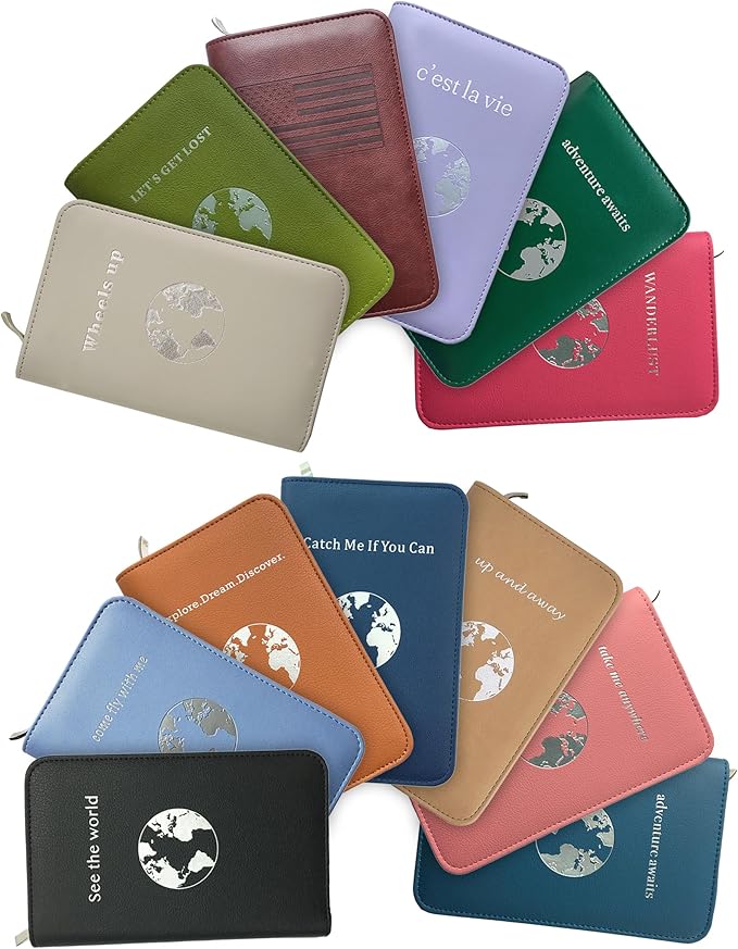 Phone Charging Passport Holder - Travel Wallet with Removable Power Bank holds money, cards, phone, travel docs- RFID Blocking - Compatible with All Phones - Travel Accessories