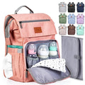 PILLANI Baby Diaper Bag Backpack - Diaper Bags for Baby Girl - Baby Shower Gifts for Girls - Large Waterproof Diaper Backpack - Pink Diaper Bag & Cute Baby Bags for Girls w/Portable Changing Pad, Pink