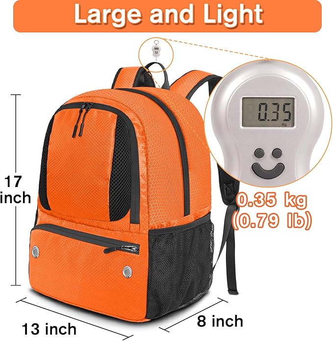 YOREPEK Soccer Backpack,Soccer Bag with Ball Holder, Water resistant Sport Equipment Bags Fit Basketball Volleyball Football