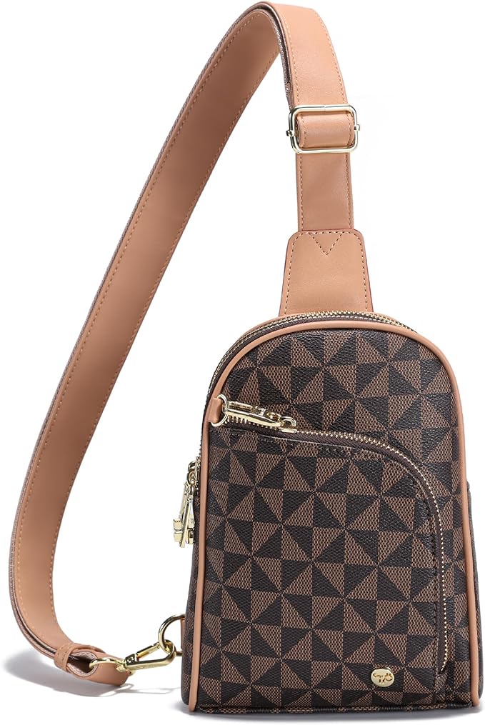 INICAT RFID Blocking Sling Bag, Anti Theft Crossbody Bag for Women Compact Travel Purses Vegan Leather