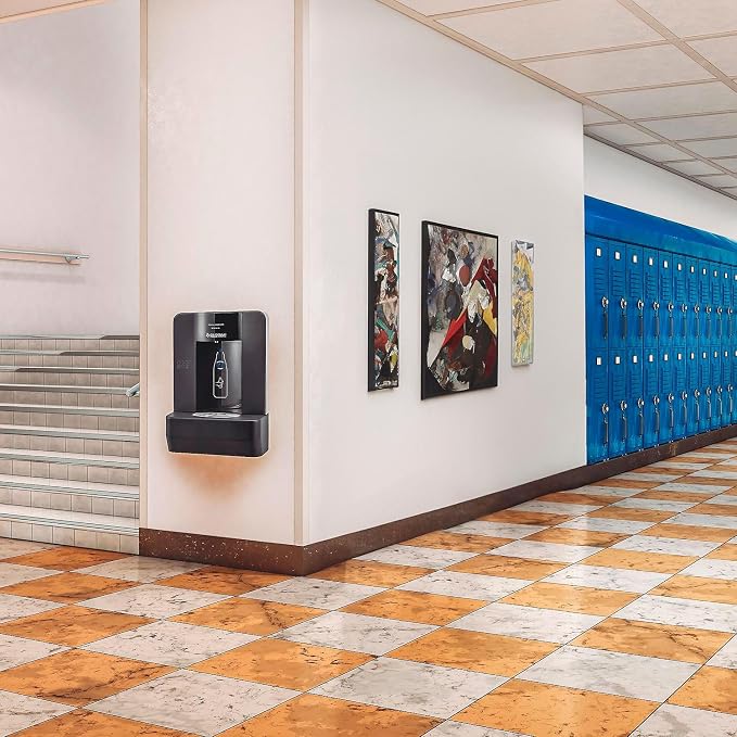 Global Industrial Surface Mount Touchless Water Bottle Filling Station, 3600 Gallon Capacity PFAS Filter, 1.0 GPM, for Use in Warehouse School Office Hotel