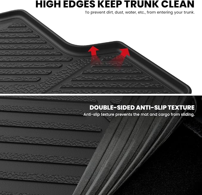 LASFIT Trunk Mat for Honda Civic Hatchback Sport 2017-2021, All Weather TPE Custom Fit Trunk Liner Trunk Tray Cargo Mat Cargo Liner Cargo Tray