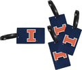 Illinois Fighting Illini Luggage Tag 4-Pack Officially Licensed Collegiate Product