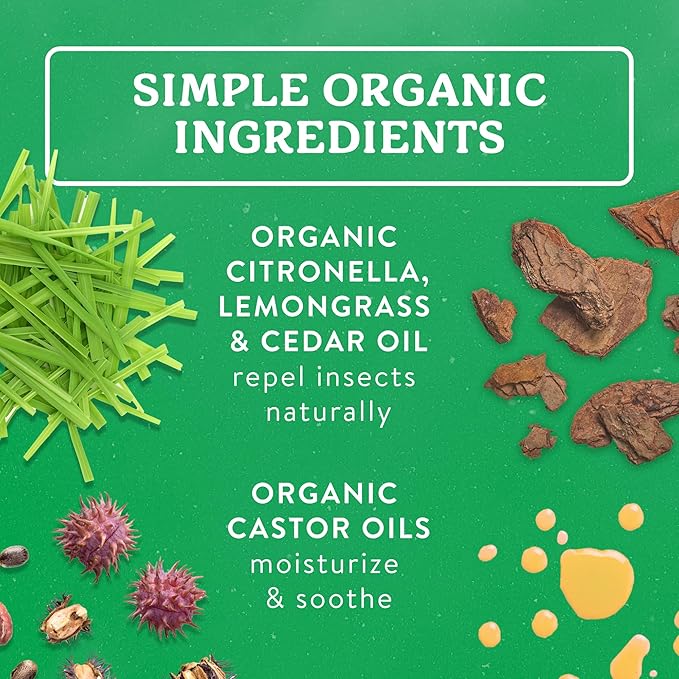 Badger Bug Repellent, Easy to Use Travel Stick, DEET-Free Mosquito Repellent & Insect Protection, Certified Organic Essential Oil Balm