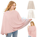 Basumee Nursing Cover for Breastfeeding Breathable Mesh 360 Full Privacy Nursing Wrap Multi-Use Breast Feeding Covers for Women Moms Feeding Essentials, Soft Pink, 1 Pack