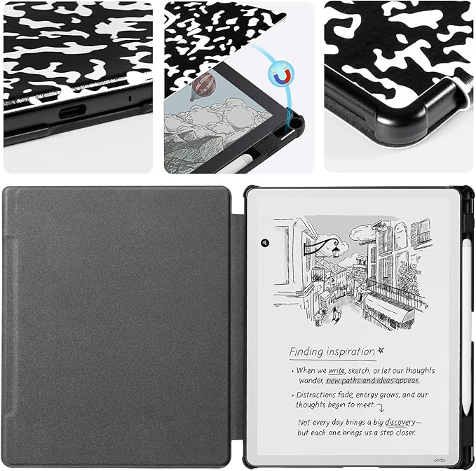 CoBak Case for 11" Kindle Scribe 3rd Generation 2025, Kindle Scribe Colorsoft - All New PU Leather Cover with Auto Sleep Wake, Pen Holder for Scribe 11" 2025 Released