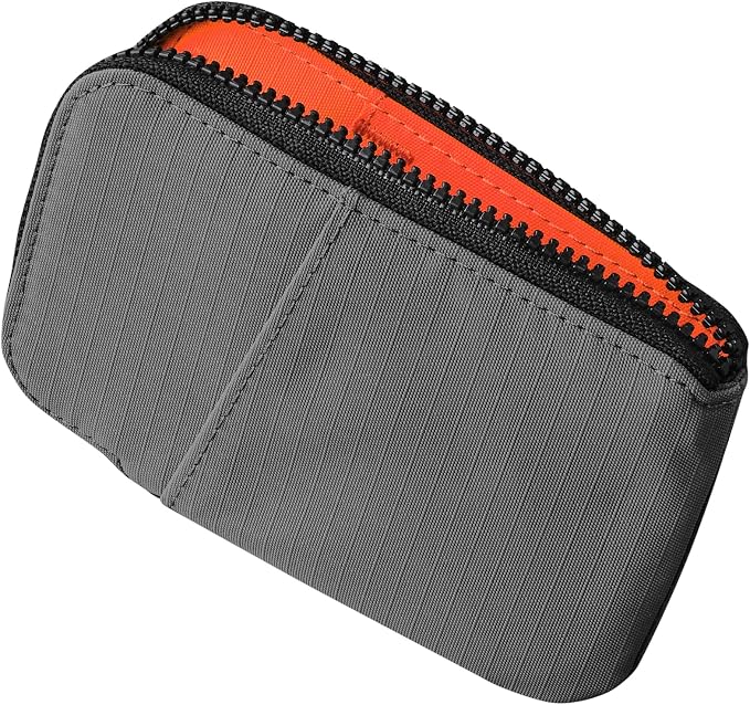 ALPAKA Zip Card Pouch - Card Wallet and Coin Pouch - Holds 12-20 Cards and Cash Holder with Grey Axoflux, RFID Blocking Weatherproof Material