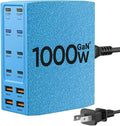 USB Charging Station (1000W),12-Port USB C Charger Block with Dual 100W PD USB-C Fast Charging Station Hub for MacBook Pro/Air/All iPad Phone 17/16 15/14/13/Pro Max/Samsung Galaxy Note(Blue)