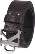 Calvin Klein Men’s CK Monogram Cut Out Buckle Belt – Casual Belt for Jeans & Everyday Wear