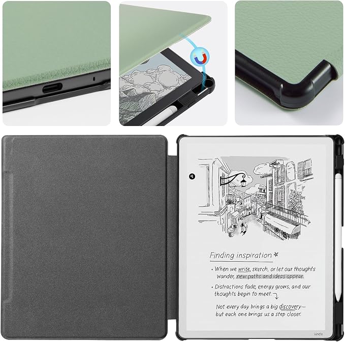 CoBak Case for 11" Kindle Scribe 3rd Generation 2025, Kindle Scribe Colorsoft - All New PU Leather Cover with Auto Sleep Wake, Pen Holder for Scribe 11" 2025 Released