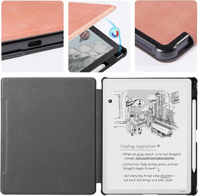 CoBak Case for 11" Kindle Scribe 3rd Generation 2025, Kindle Scribe Colorsoft - All New PU Leather Cover with Auto Sleep Wake, Pen Holder for Scribe 11" 2025 Released