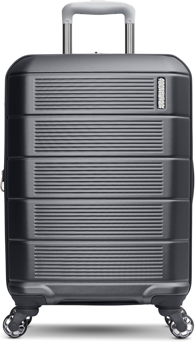 American Tourister Stratum 2.0 Expandable Hardside Luggage with Spinner Wheels, Charcoal, 3-Piece Set (20/24/28)