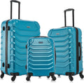 InUSA ENDURANCE Luggage with Spinner Wheels | Spacious Durable Lightweight Hardshell Suitcase, Travel Sets with Handle and Trolley | (20in, 24in, 28in) 3 Piece Luggage Set | Teal