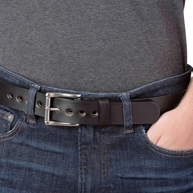 Bullhide Belts, Non Stitched Mens Leather Belt for Work, CCW Carry, 1.50" Wide, USA Made