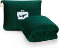 EverSnug Travel Blanket & Pillow 68x42 - Premium Ultra-Soft Microfleece 2 in 1 Compact & Packable Flight Blanket with Soft Bag Pillowcase, Hand Luggage Sleeve and Backpack Clip (Forest Green)