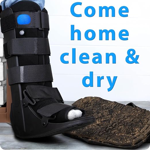 Omeer Water Resistant Walking Boot Cover for Medical & Orthopedic Boots With Anti-Slip, Heavy Duty Sole, Rain & Snow Resistant Medical Boot Protection (Small)