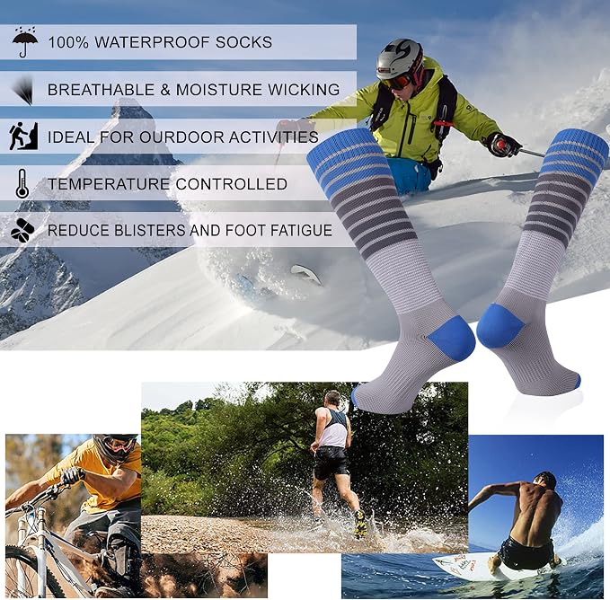 RANDY SUN Waterproof Breathable Knee High Kayaking Hunting Fishing Socks