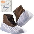 ProtectX White Disposable Shoe & Boot Covers, XL Extra Large, 200-pack (100 pairs), Waterproof, Slip Resistant, Durable CPE Plastic, Fits up to Men's 14 US Size and All Women's US Size Shoes