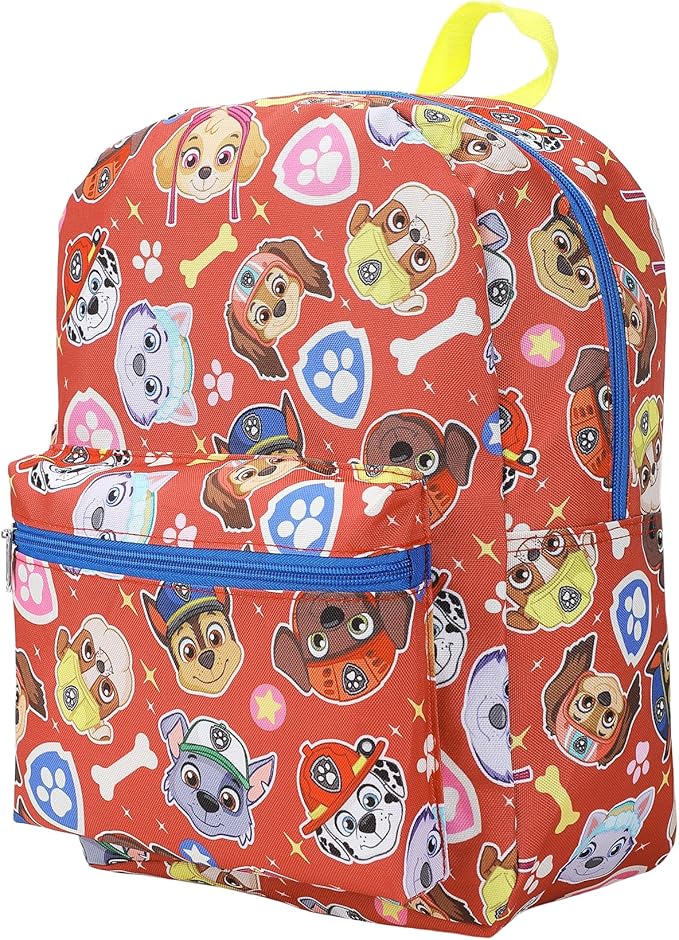 Bioworld Paw Patrol Favorite Characters 14" Children's Backpack For School And Travel