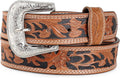F&L CLASSIC mens Western full grain Leather belt Strap w/Snaps for Interchangeable Buckles, USA,