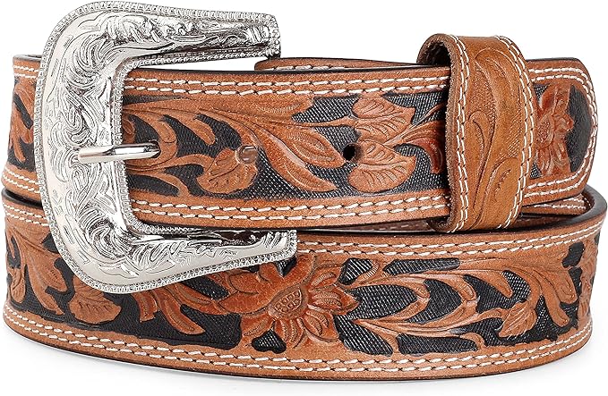 F&L CLASSIC mens Western full grain Leather belt Strap w/Snaps for Interchangeable Buckles, USA,