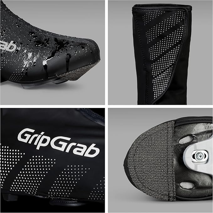 GripGrab Ride Waterproof Road Bike Cycling Overshoes Thin Windproof Adjustable Bicycle Rain Protection Shoe Covers